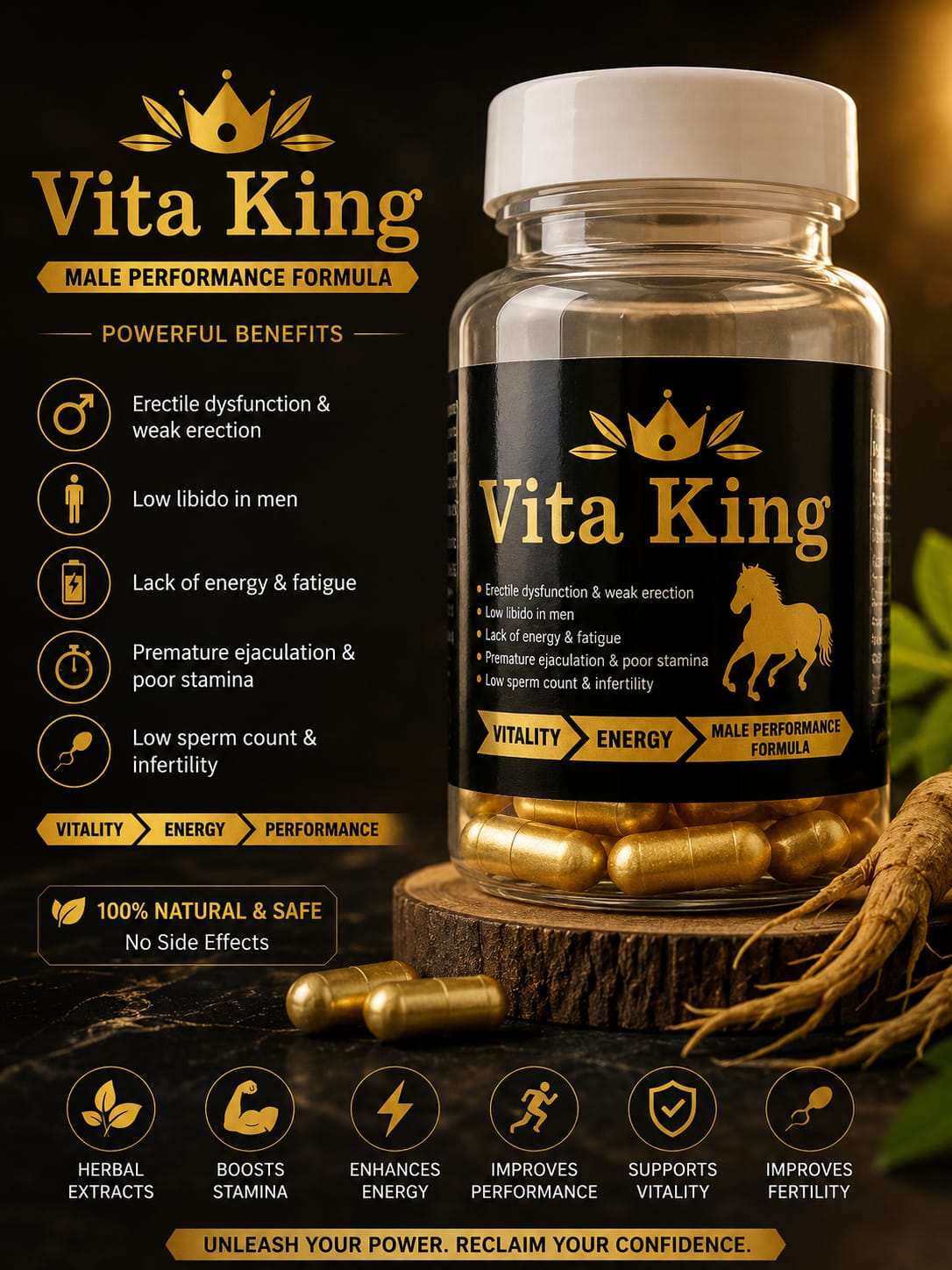 Vita King - Premium Herbal Formula for Men's Vitality & Performance